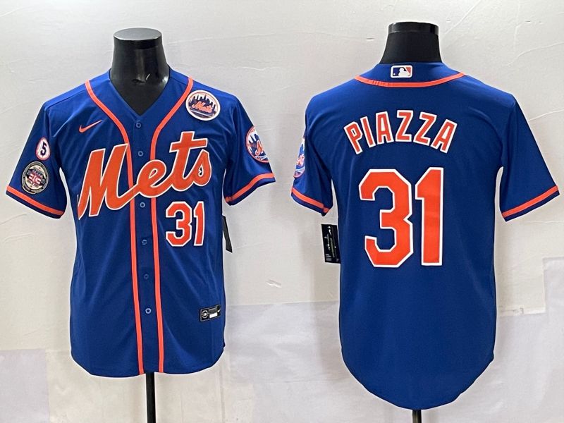 Men 2025 New York Mets #31 Piazza Blue Game Nike MLB Jersey style 04->new york mets->MLB Jersey